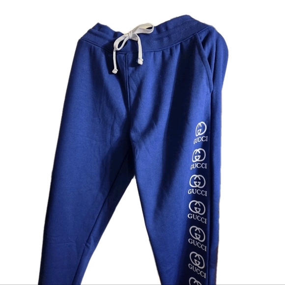 Gucci GG Supreme Logo Royal Blue Hoodie & Joggers Set Mens XXL (BOTH PIECES INCU - Picture 8 of 9